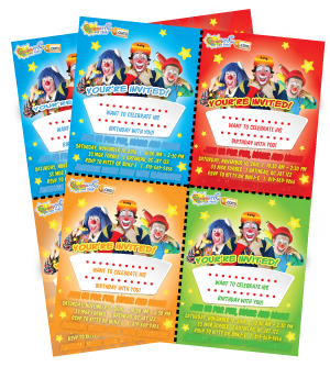 Clownatec birthday useful documents invitation card
