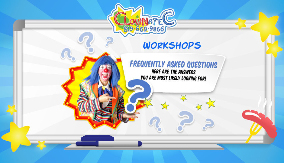 Clownatec corporate workshops FAQ
