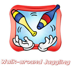 Clownatec daycare-yard entertainment icons walk around juggling