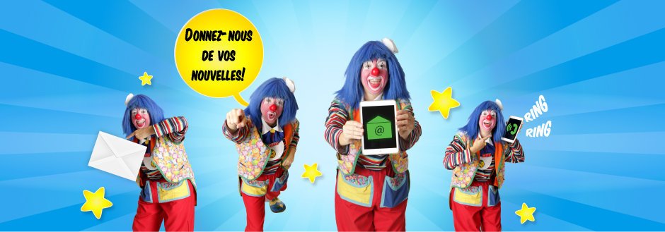 Clownatec fete enfants nous joindre