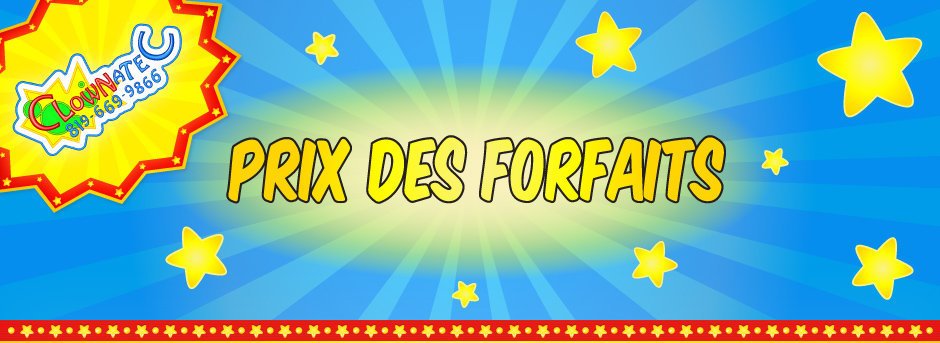 Clownatec fete enfants prix forfaits
