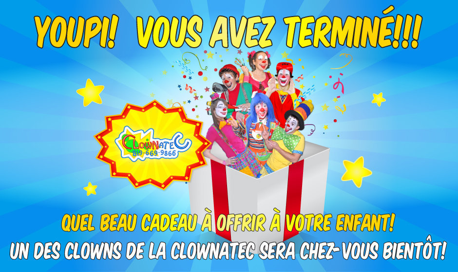 Clownatec fete enfants reservation verifier