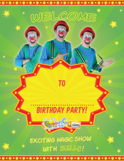 Clownatec birthday online poster Bunje the clown