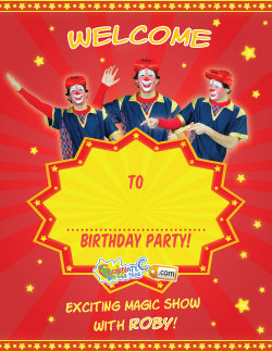Clownatec birthday online poster Roby the clown