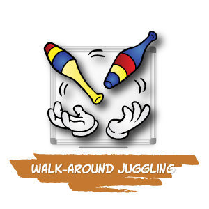 clownatec corporate family entertainment icons walk-around juggling