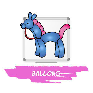 clownatec corporatif divertissement familial icons ballons