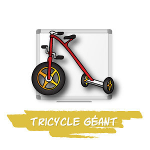 clownatec corporatif divertissement familial icons tricycle geant