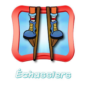 clownatec cpe et garderie animation foule icons echassier