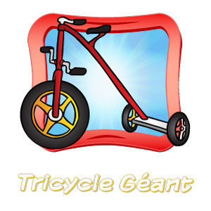clownatec cpe et garderie animation foule icons tricycle geant
