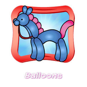 Clownatec daycare yard entertainment icons balloons
