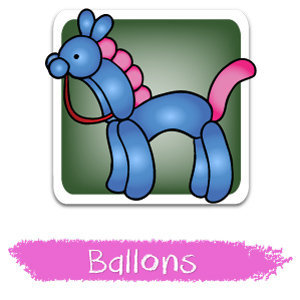 clownatec ecole animation foule icons ballons