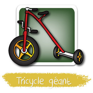 clownatec ecole animation foule icons tricycle geant