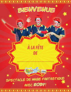 Clownatec fete enfants online poster Roby le clown