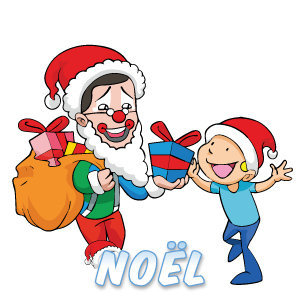 clownatec- pectacles de magie des fetes icons noel