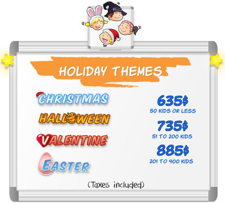 clownatec school e-promo-kit holiday themes prices