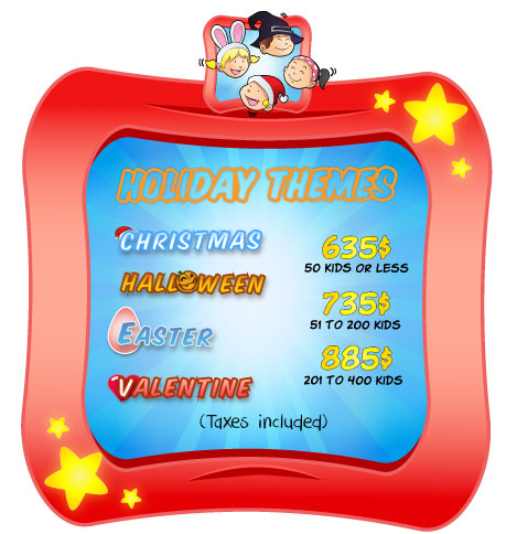 clownatec school e-promo-kit holiday themes prices