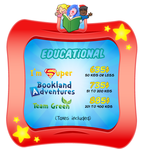clownatec school e-promo kit educational magic shows prices